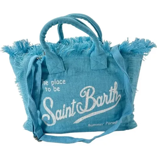 Klare Blaue Einkaufstasche , Damen, Größe: ONE Size - MC2 Saint Barth - Modalova