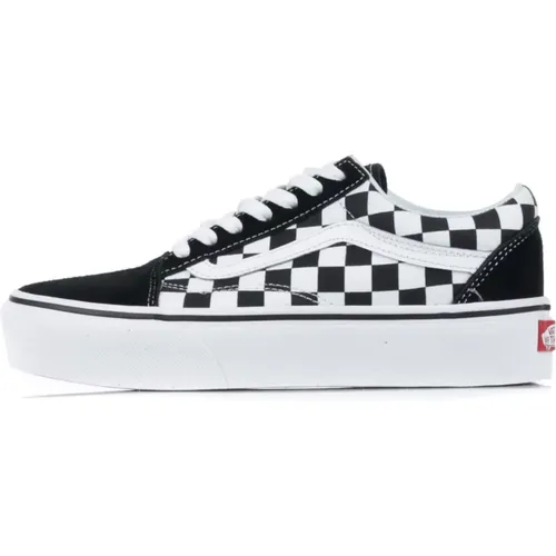 Platform Checkerboard Sneakers für Damen , Damen, Größe: 34 1/2 EU - Vans - Modalova