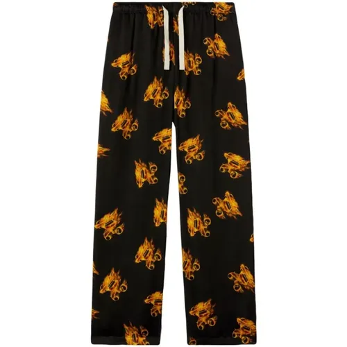 Logo Print Drawstring Pants , male, Sizes: S, XL, M, L - Palm Angels - Modalova