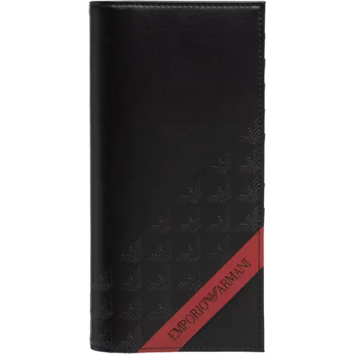 Abstrakte Einfache Brieftasche mit Logo , Herren, Größe: ONE Size - Emporio Armani - Modalova