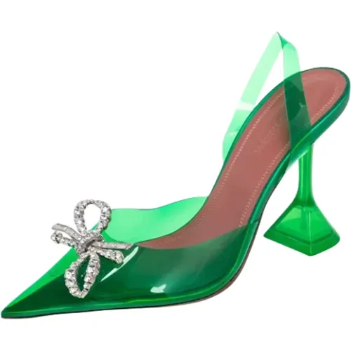 Pre-owned Fabric heels , female, Sizes: 3 1/2 UK - Amina Muaddi Pre-owned - Modalova