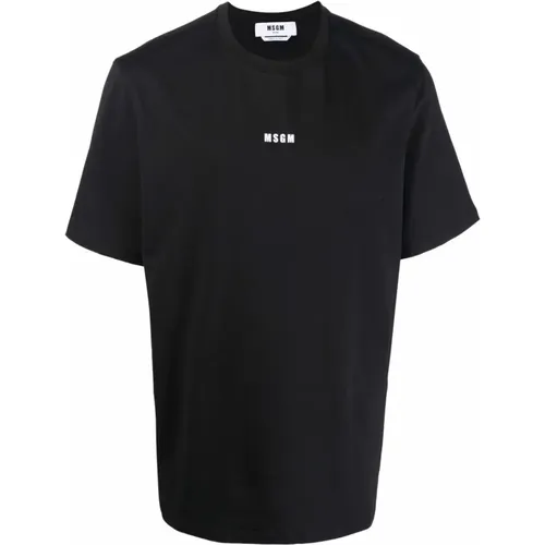 Schwarze Mini Logo T-shirts und Polos , Herren, Größe: M - MSGM - Modalova