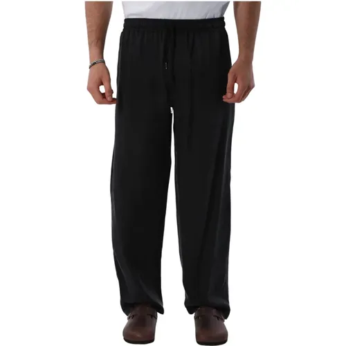 Cupro Elastic Waist Pants , male, Sizes: M, L - Costumein - Modalova