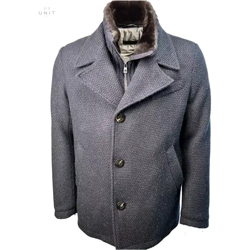 Wool Short Coat, , male, Sizes: S, 2XL - Gimo's - Modalova