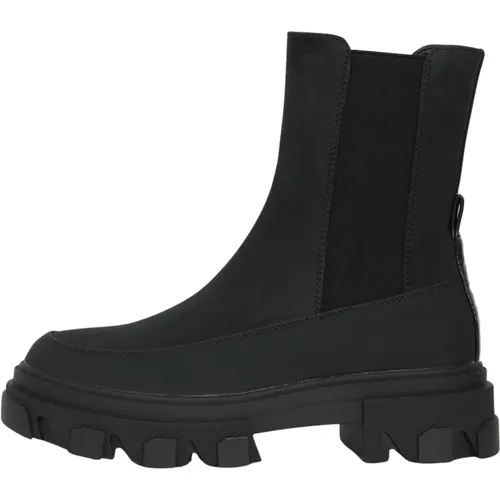 Schwarze elastische Stiefeletten , Damen, Größe: 38 EU - Only - Modalova