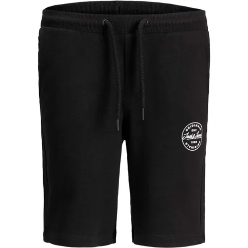 Klassische Schwarze Shorts mit Logo - jack & jones - Modalova