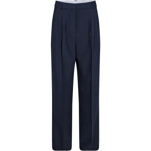 Stilvolle Volacc Pleat Pant Navy , Damen, Größe: XL - Co'Couture - Modalova