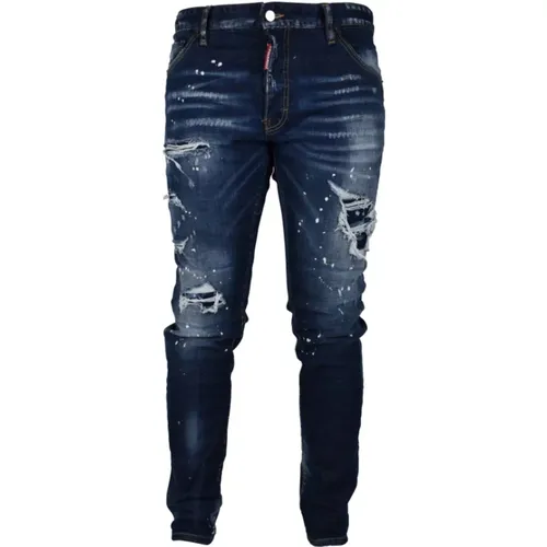 Slim-Fit Faded Blue Jeans Dsquared2 - Dsquared2 - Modalova