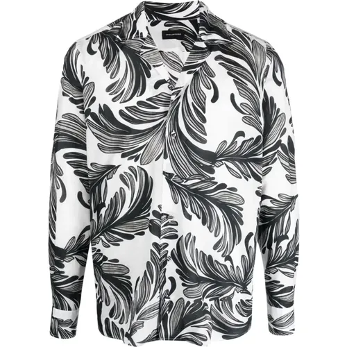 Palm-Tree Print Shirt , male, Sizes: S, 2XL, L - Tagliatore - Modalova