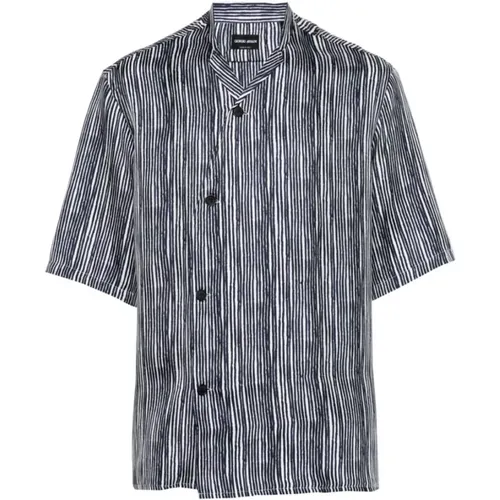 Short Sleeve Shirts , male, Sizes: S, L, M - Giorgio Armani - Modalova