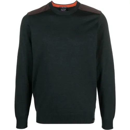 Wool Knit Crew Neck Sweater , male, Sizes: 2XL - PAUL & SHARK - Modalova