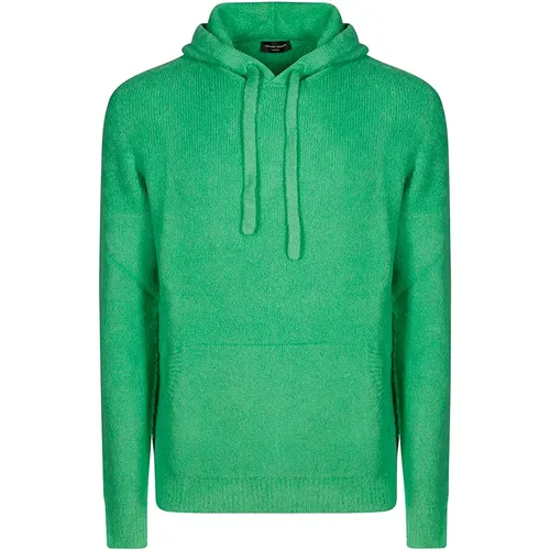 Hoodie Pullover mit Kordelkapuze , Herren, Größe: L - Roberto Collina - Modalova