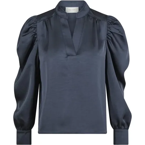 Midnight Sateen Blouse Rosslyn Style , female, Sizes: 2XL, XL - NEO NOIR - Modalova