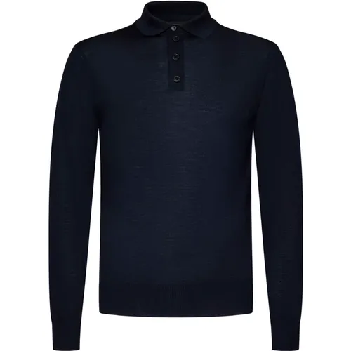 Blauer Adler bestickter Wollpullover - Emporio Armani - Modalova