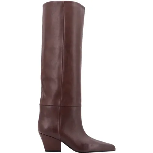 Leather Mocha Boots , female, Sizes: 5 1/2 UK - Paris Texas - Modalova