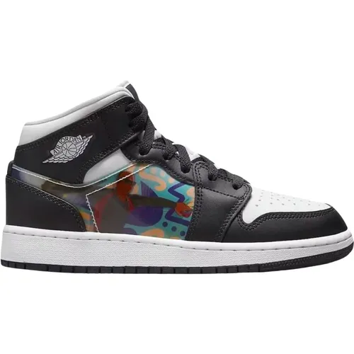 Limited Edition Air Jordan 1 Mid Hologram , female, Sizes: 3 1/2 UK, 7 UK, 4 1/2 UK, 5 UK, 2 1/2 UK, 3 UK, 6 UK, 5 1/2 UK - Nike - Modalova