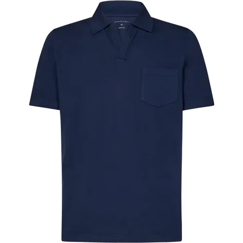 Navy Cotton Jersey T-Shirt Polo , Herren, Größe: M - Sease - Modalova