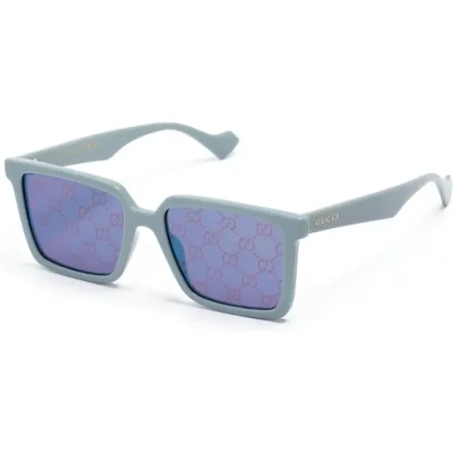 Blue Sunglasses with Accessories , male, Sizes: 55 MM - Gucci - Modalova