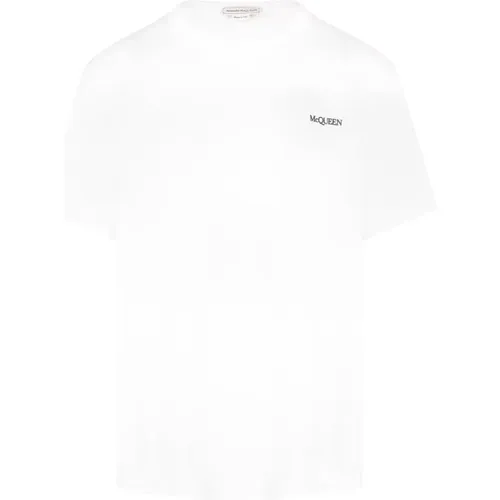 Logo T-Shirt in Mid Weight Jersey , male, Sizes: L, S, M - alexander mcqueen - Modalova