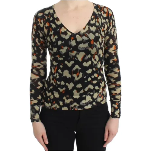 Eleganter Woll V-Ausschnitt Pullover - Roberto Cavalli - Modalova