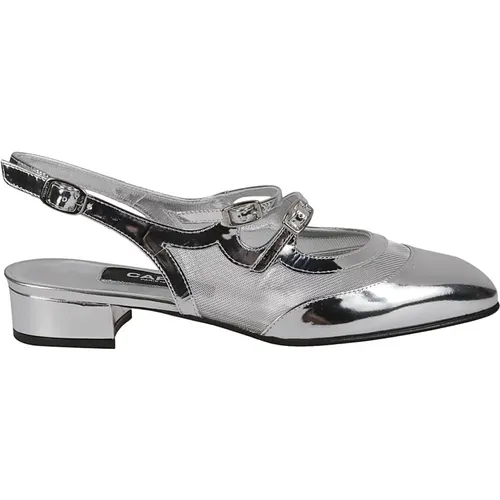 Flache Slingback-Schuhe mit Doppelriemen , Damen, Größe: 38 1/2 EU - Carel - Modalova