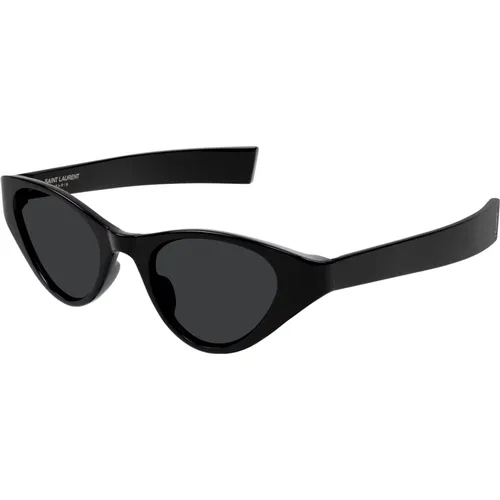 Klassische Schwarze Sonnenbrille SL M144 , Damen, Größe: 48 MM - Saint Laurent - Modalova