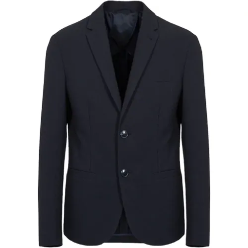 Blauer Stretch-Blazer für Herren , Herren, Größe: S - Armani Exchange - Modalova