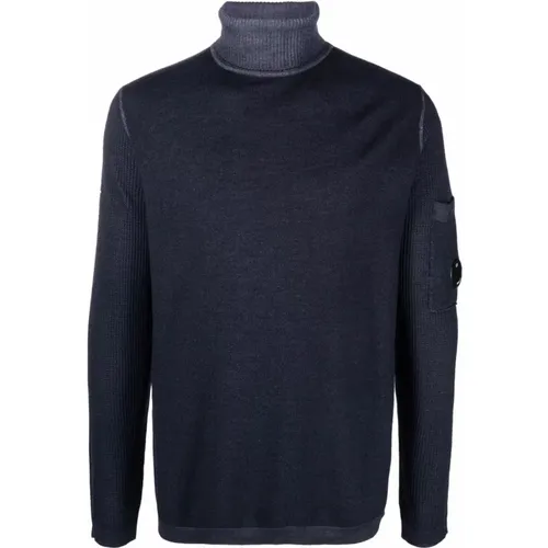 Iconic Lens Logo Turtleneck Sweater , male, Sizes: L, XL - C.P. Company - Modalova