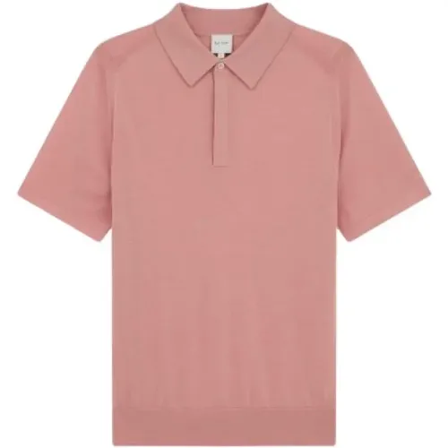 Rosa Merinowolle Polo Shirt - PS By Paul Smith - Modalova