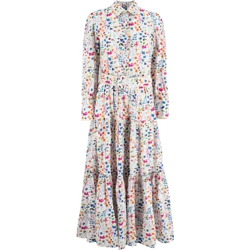 Floral Print Cotton Campy Dress , female, Sizes: M, L - MC2 Saint Barth - Modalova