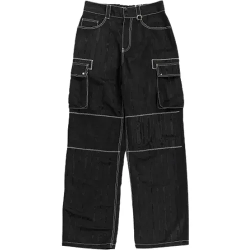 Moire Cargo Pants , male, Sizes: L - Marine Serre - Modalova