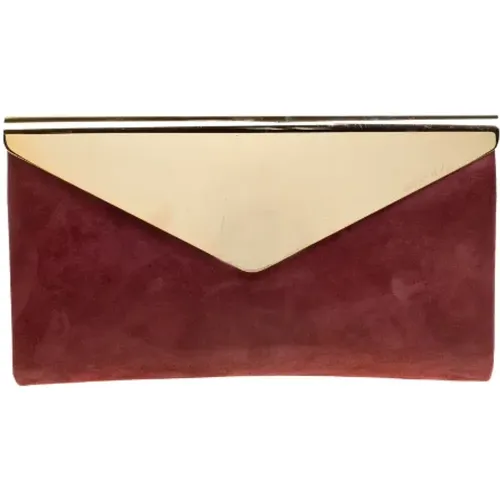 Pre-owned Leather clutches , female, Sizes: ONE SIZE - Jimmy Choo Pre-owned - Modalova