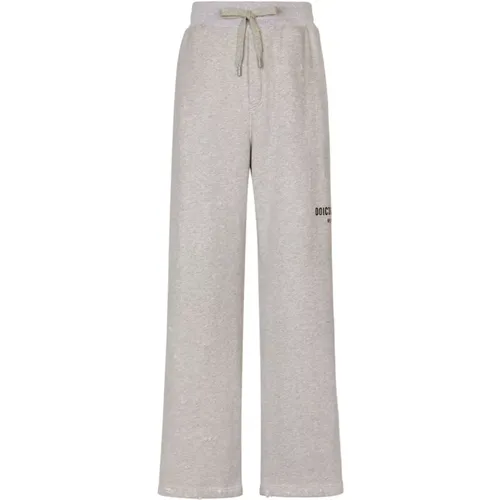 Grey Logo-Print Track Pants , male, Sizes: M, S - Dolce & Gabbana - Modalova