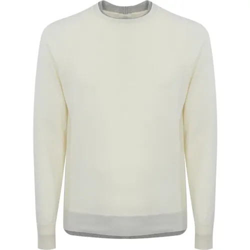 Ivory Wollpullover Langarm , Herren, Größe: L - Eleventy - Modalova