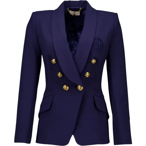 Dunkelblaue Blazer - Elisabetta Franchi - Modalova