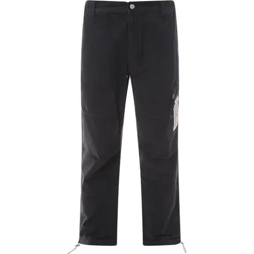 Trousers with Zip and Metal Button , male, Sizes: S - Moschino - Modalova
