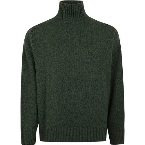 Grüner Rollkragen Strickpullover Aw24 , Damen, Größe: XS - Victoria Beckham - Modalova