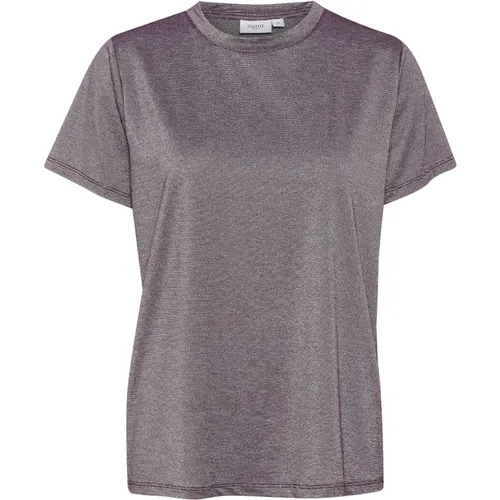 Hagasz Regular T-Shirt Toppe Windsor Wine , Damen, Größe: L - Saint Tropez - Modalova