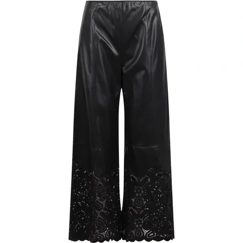 Scorpio Wide Leg Lace Hem Hose , Damen, Größe: M - Sabina Musayev - Modalova