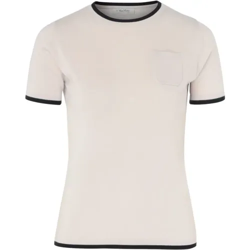 Egidio Woll T-shirt in Ecru , Damen, Größe: XL - Max Mara - Modalova