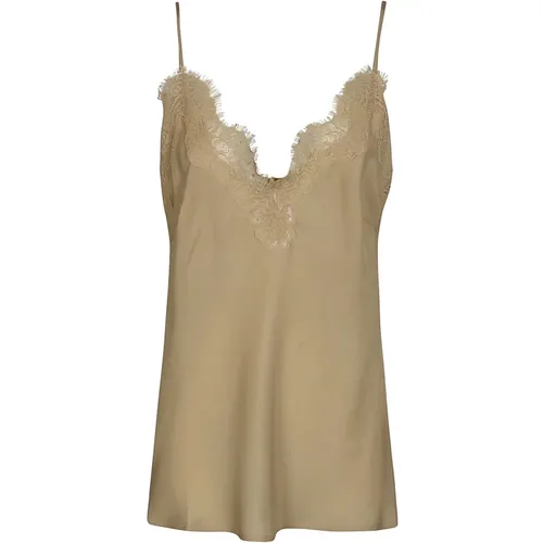 Raffia Sleeveless Top , female, Sizes: XS, L - Gold Hawk - Modalova