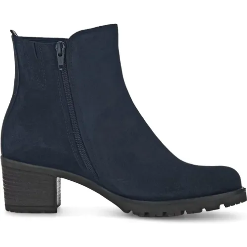 Eleganter Wildleder-Stiefelette - blau , Damen, Größe: 41 EU - Gabor - Modalova