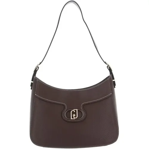 Eco-leather shoulder bag with logo detail , female, Sizes: ONE SIZE - Liu Jo - Modalova