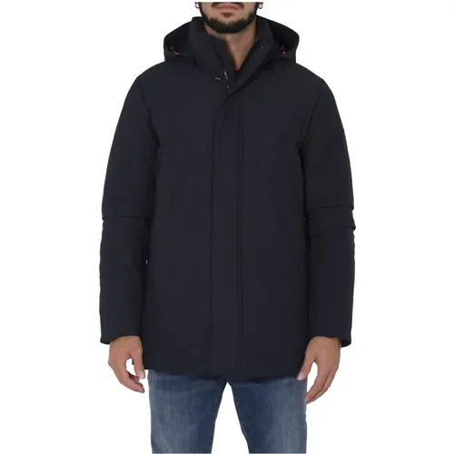 Men Hooded Jacket with Zipper , male, Sizes: XL, 2XL - Save The Duck - Modalova