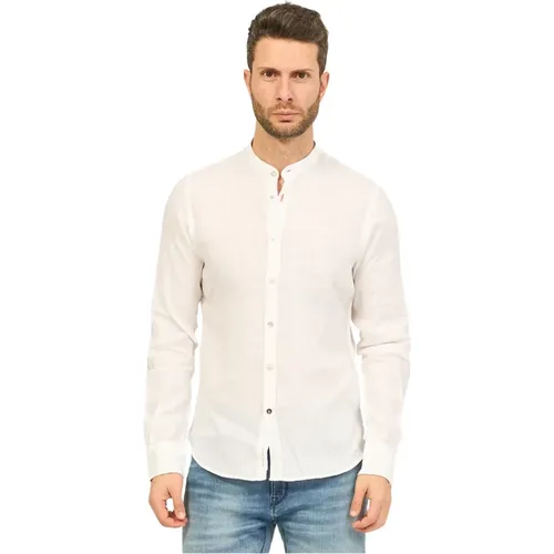 Linen Long Sleeve Shirt , male, Sizes: 2XL, XL, 3XL, L - YES ZEE - Modalova