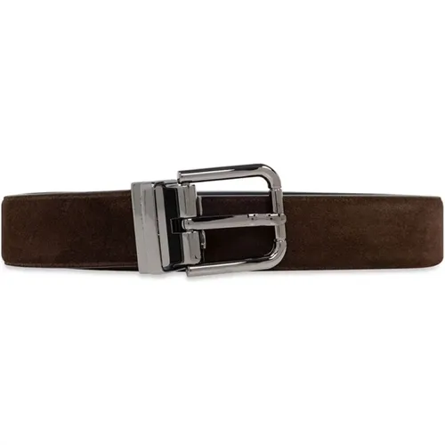 Stylish Leather Belt , male, Sizes: 105 CM, 85 CM, 90 CM, 110 CM, 100 CM, 95 CM - Dolce & Gabbana - Modalova