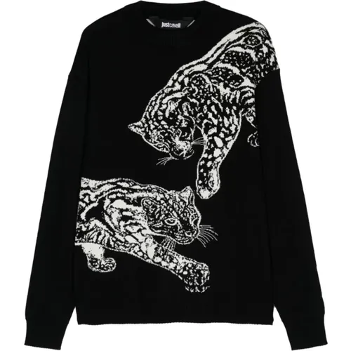 Schwarze Sweaters ***cv , Herren, Größe: M - Just Cavalli - Modalova