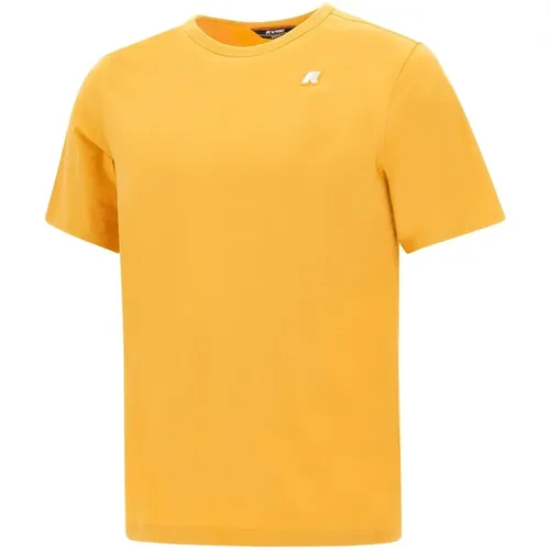 Gelbe T-Shirts und Polos , Herren, Größe: 3XL - K-way - Modalova