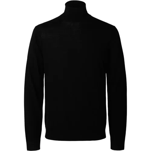 Gerippter Rollkragenpullover , Herren, Größe: XL - Selected Homme - Modalova