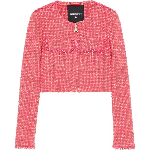 Tweed Zip Jacket , female, Sizes: XS - PATRIZIA PEPE - Modalova